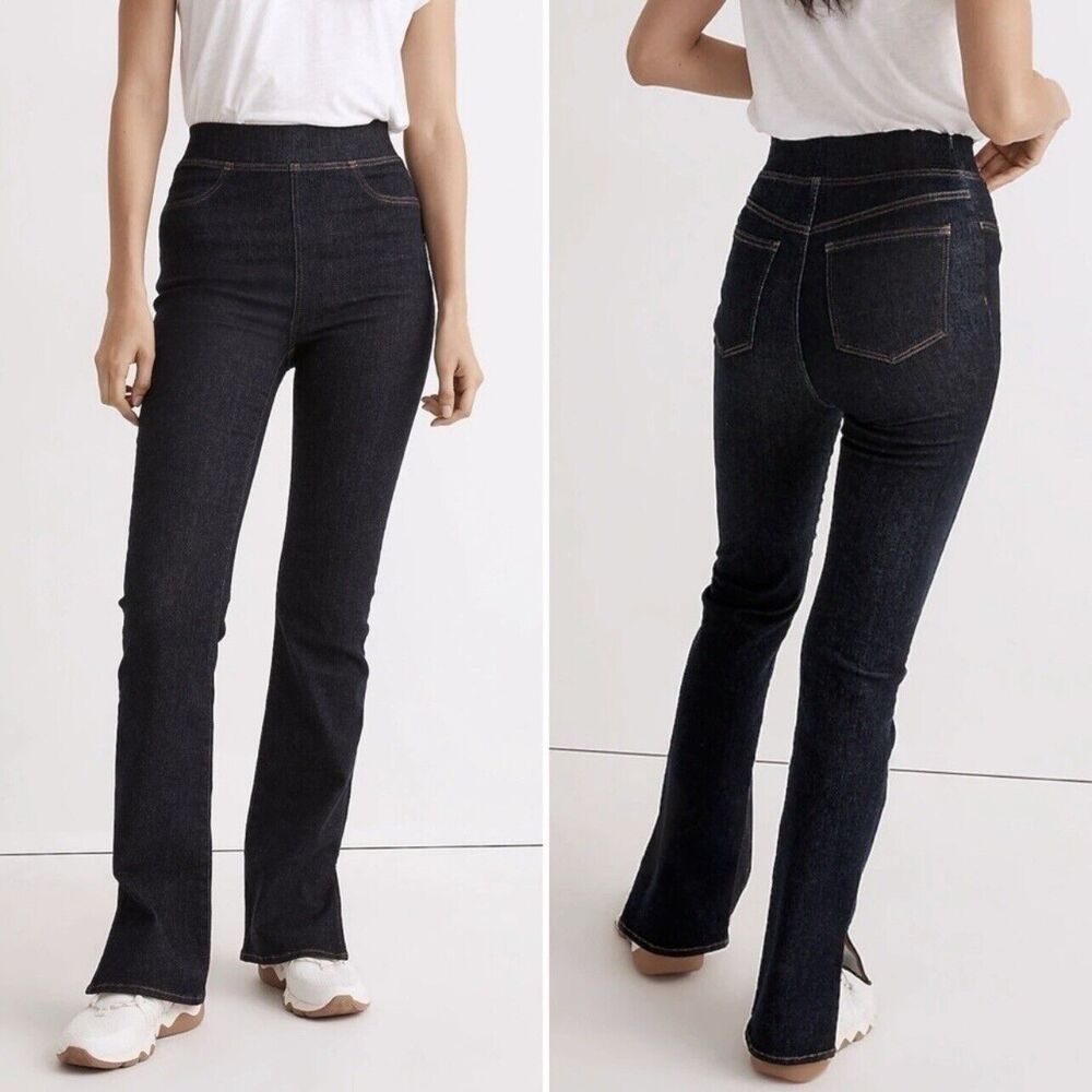 Madewell Pull On Skinny Flare High Rise Havenley Blue Jeans, Women’s Size 28